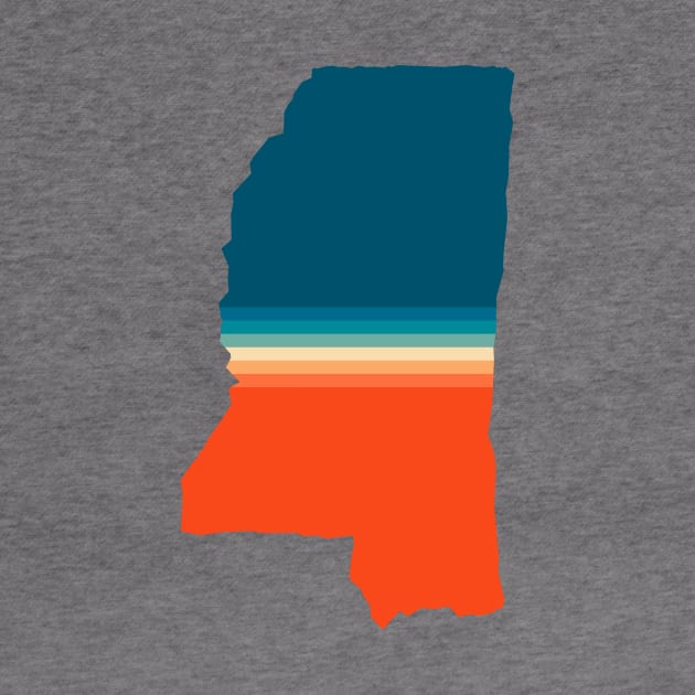 Mississippi State Retro Map by n23tees